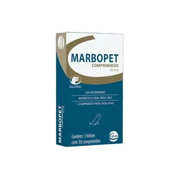 Antibiótico Marbopet 82,5mg Ceva 10 comprimidos