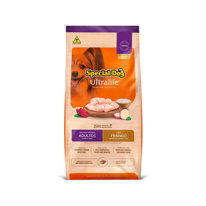 Ração Special Dog Ultralife para Cães Adultos Raças Pequenas Sabor Frango e Arroz 10kg