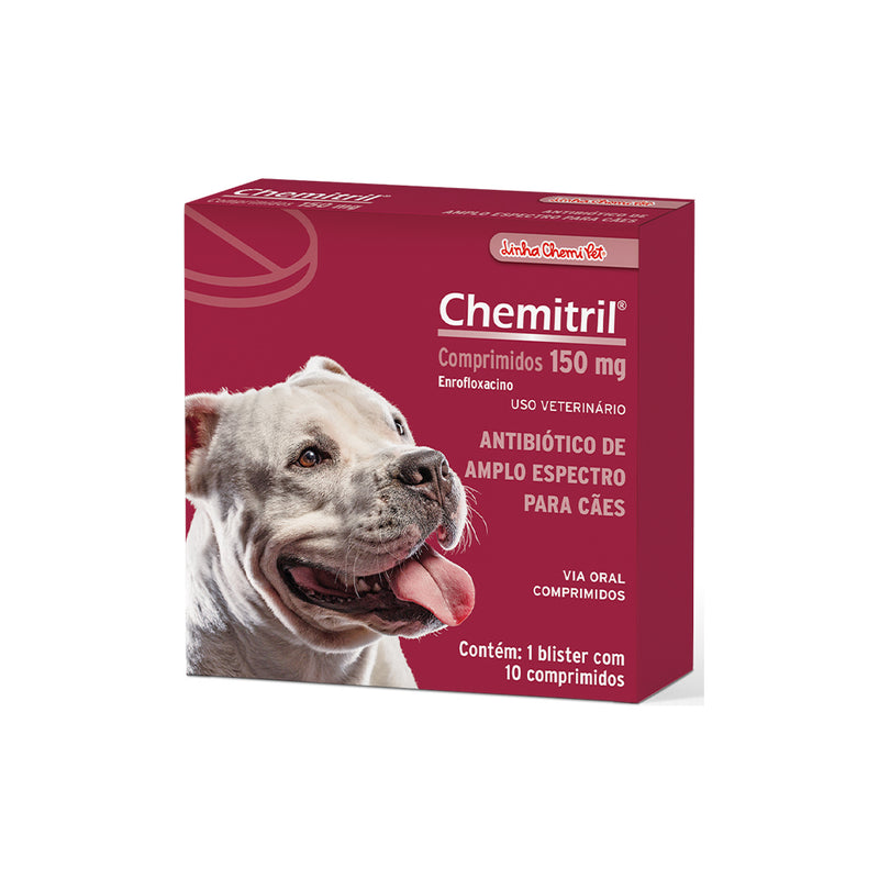 Medicamento Chemitril para Cães e Gatos - 10 Comprimidos