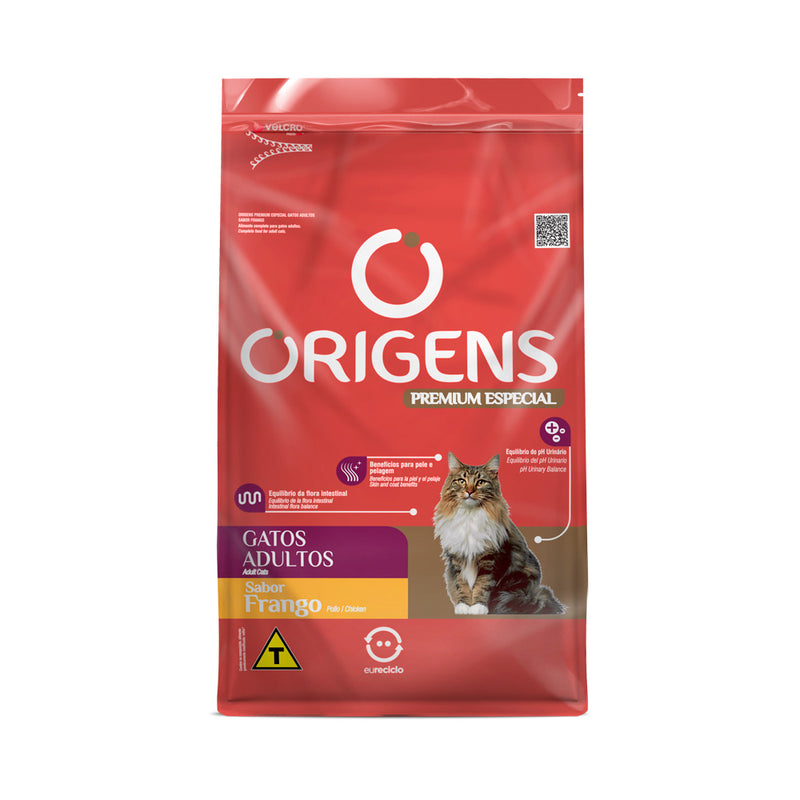 Ração Origens para Gatos Adultos Sabor Frango 10,1kg