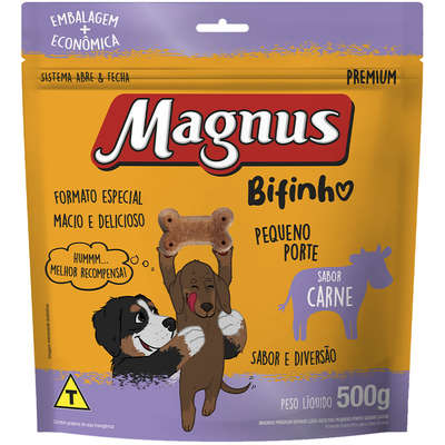 Bifinho Magnus para Cães Adultos Porte Mini e Pequeno Sabor Carne