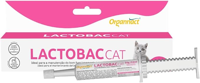 Suplemento Vitamínico Para Gatos Lactobac Cat 16g | Organnact