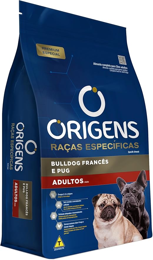 Origens Ração Raças Especificas Para Bulldog Francês E Pug Adultos - 10 1Kg