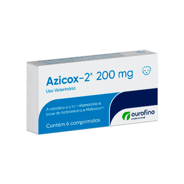 Azicox-2 200mg Antibiótico para Cães e Gatos