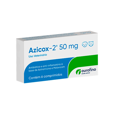 Azicox-2 50mg Antibiótico para Cães e Gatos