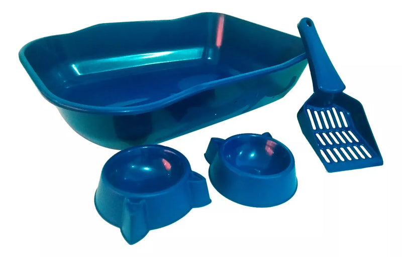 Kit Bandeja Caixa De Areia Para Gatos 3 Peças