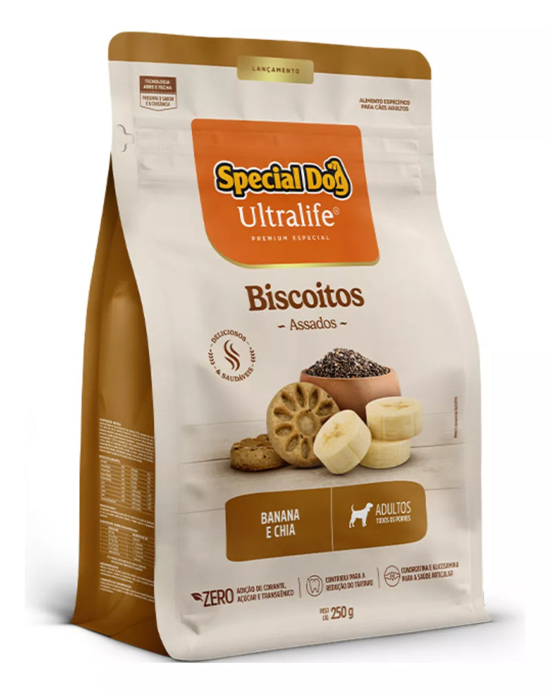 Special Dog Biscoito Banana E Chia Cães Adulto 250g