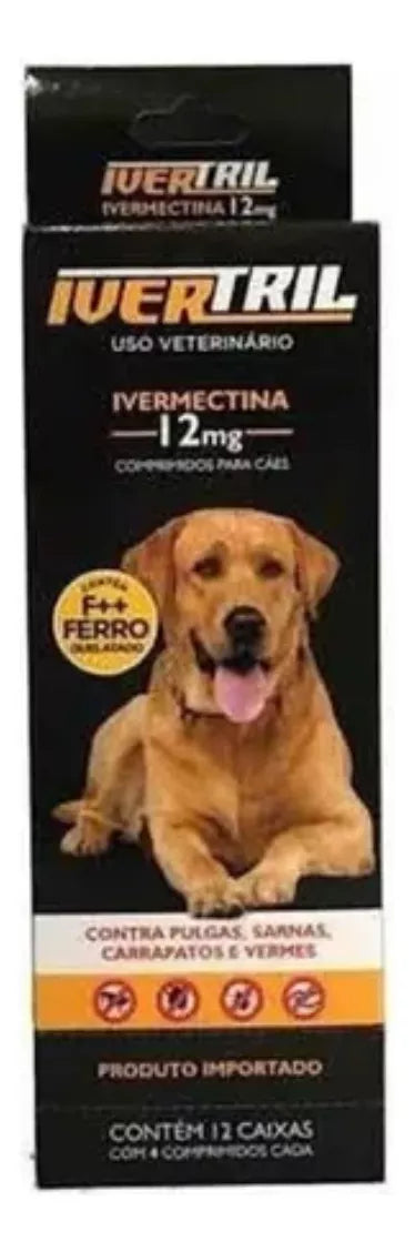 Ivertril 12 Mg Antipulgas Antiparasitario