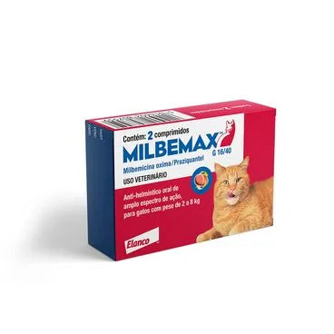 Vermífugo Milbemax G Gatos 2 a 8kg 2 Comprimidos