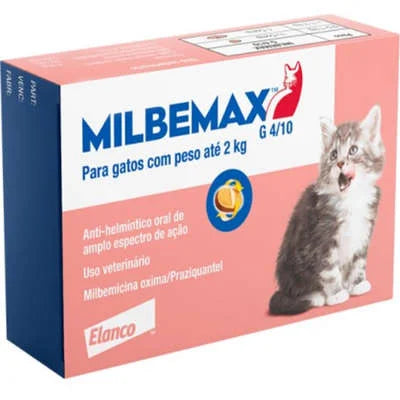 Vermifugo Elanco Milbemax FC para Gatos até 2 Kg