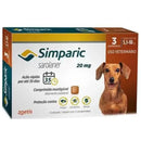 Antipulgas Para Cães Simparic 20mg De 5,1-10kg 3 Comprimido