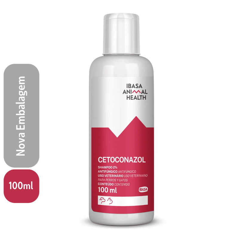 Shampoo de Cetoconazol 2% - Antifúngico para Cães e Gatos Ibasa 100ml