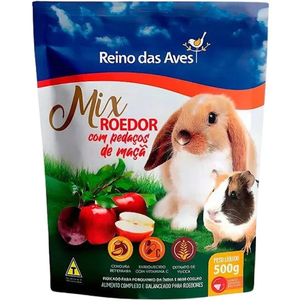 Ração Porquinho Da Índia E Mini Coelho 500g
