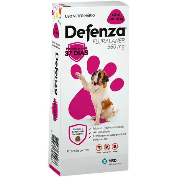 Defenza Cães de 40kg a 56kg - 560mg